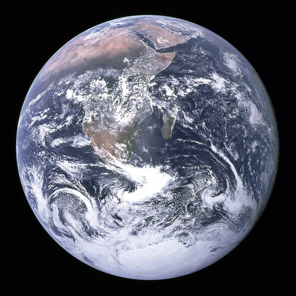 Earth photographed by the Apollo 17 crew (the Blue Marble)