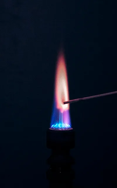 Rubidium flame test (red-violet)