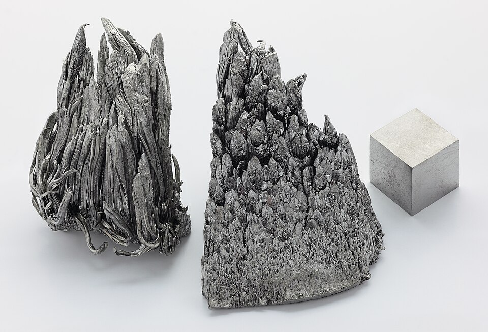 Sublimed dendritic yttrium