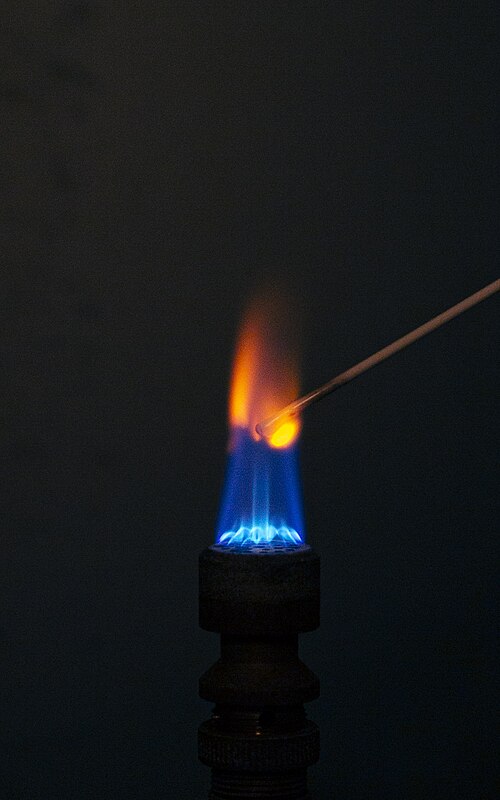Calcium flame test (orange-red)