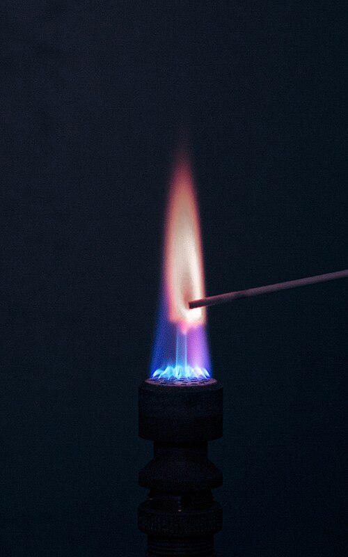 Rubidium flame test (red-violet)