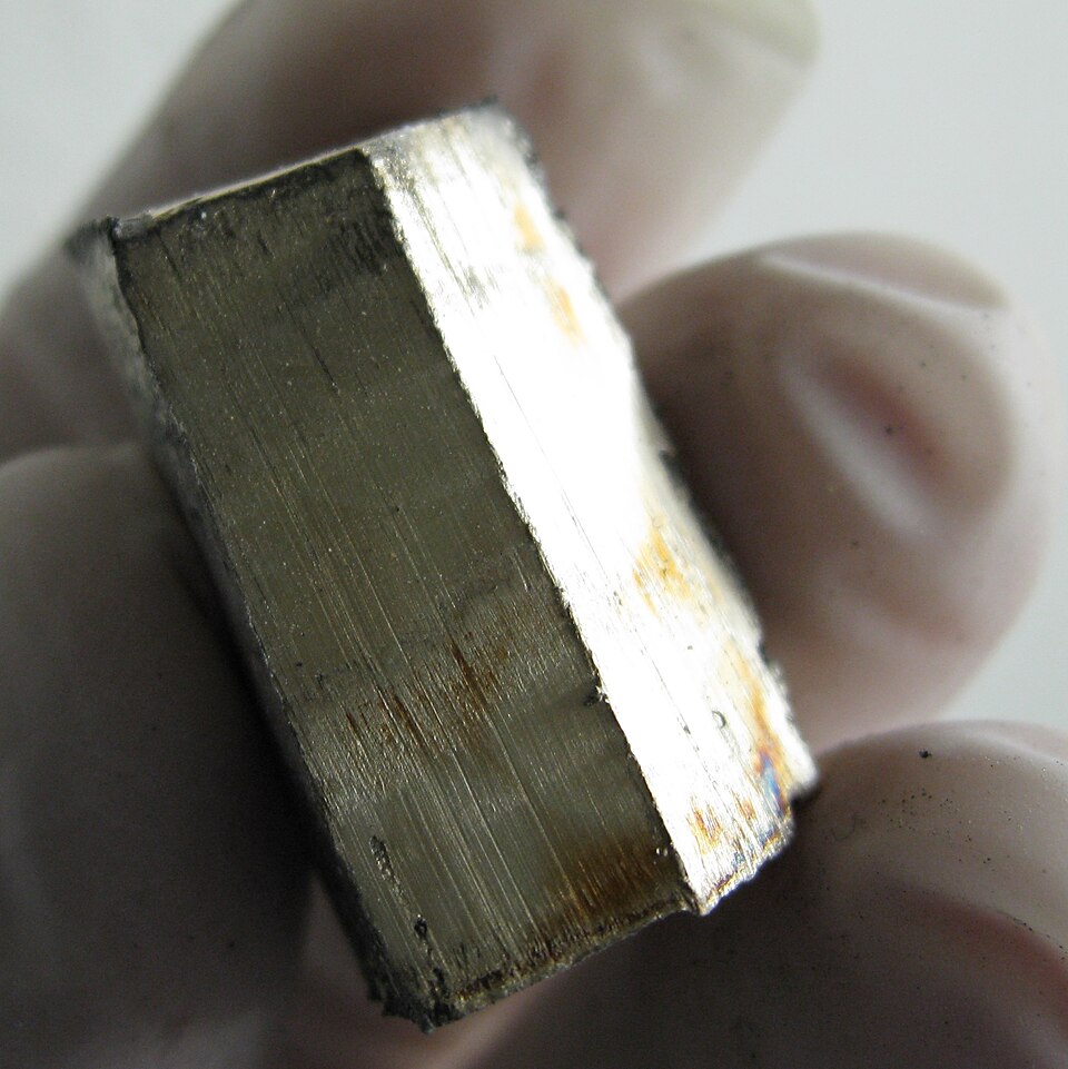 Lithium metal (freshly cut)