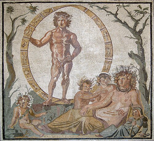Tellus / Terra (Aion mosaic detail)