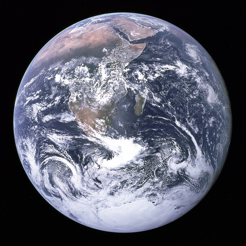 Earth photographed by the Apollo 17 crew (the Blue Marble)