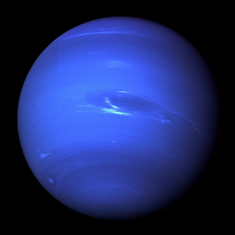 Planet Neptune imaged by Voyager 2