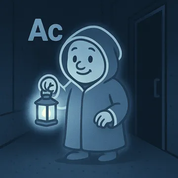 Actinium character illustration