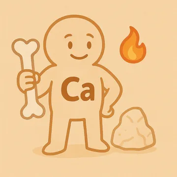 Calcium character illustration