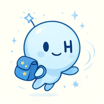 Hydrogen character illustration