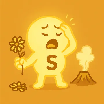 Sulfur character illustration