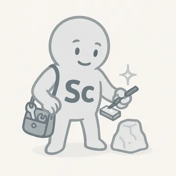 Scandium character illustration