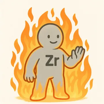 Zirconium character illustration